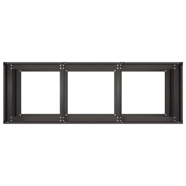 vidaXL Ζαρντινιέρα Μαύρη 120x40x80 εκ. από Χάλυβα Ψυχρής Έλασης