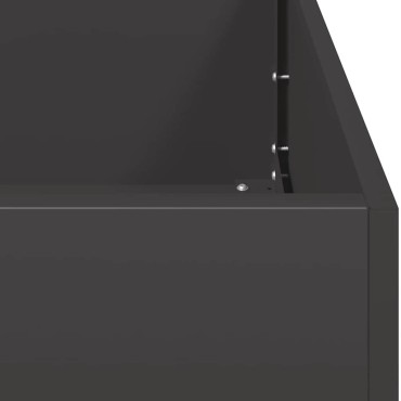 vidaXL Ζαρντινιέρα Μαύρη 120x40x80 εκ. από Χάλυβα Ψυχρής Έλασης