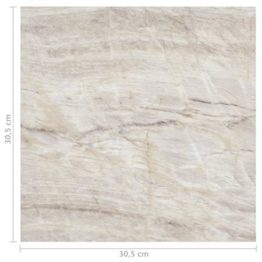 vidaXL Δάπεδο Αυτοκόλλητο Μπεζ 20 τεμ. 1,86 μ² από PVC