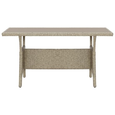 vidaXL Τραπέζι Κήπου Γκρι 120x70x66cm από Συνθετικό Ρατάν 1 τεμ.