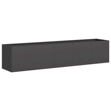vidaXL Ζαρντινιέρα Μαύρη 200x40x40 εκ. από Χάλυβα Ψυχρής Έλασης