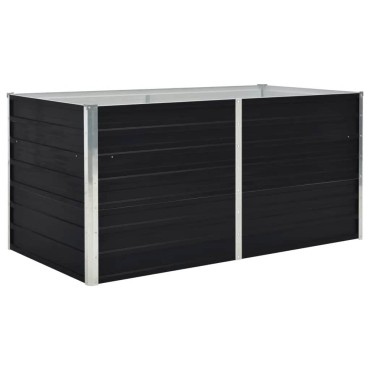 vidaXL Ζαρντινιέρα Ψηλή Ανθρακί 160x80x45 εκ. Γαλβανισμένος Χάλυβας
