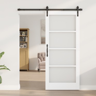 vidaXL Συρόμενη Πόρτα με Σετ Υλικών 'ORKDAL' Λευκό 86x198.5 εκ.
