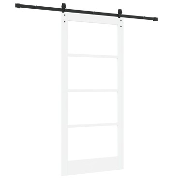 vidaXL Συρόμενη Πόρτα με Σετ Υλικών 'ORKDAL' Λευκή 93x202 cm