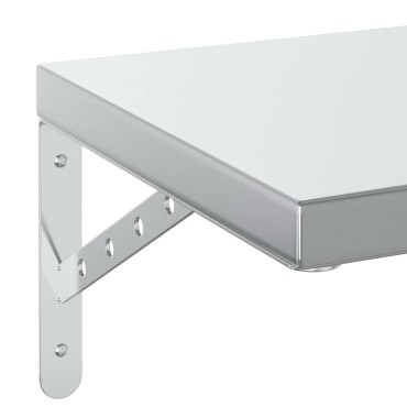 vidaXL Ράφια Τοίχου 2 τεμ. Ασημί 100x30cm Ανοξείδωτο Ατσάλι