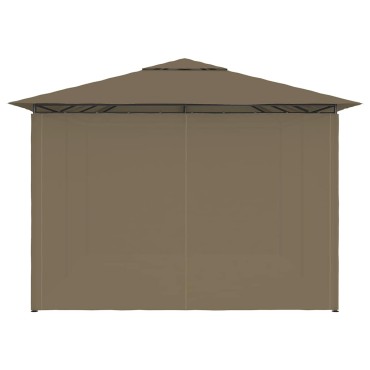 vidaXL Τέντα Εκδηλώσεων Κήπου με Κουρτίνες Taupe 4 x 3 μ. 180 γρ/μ²