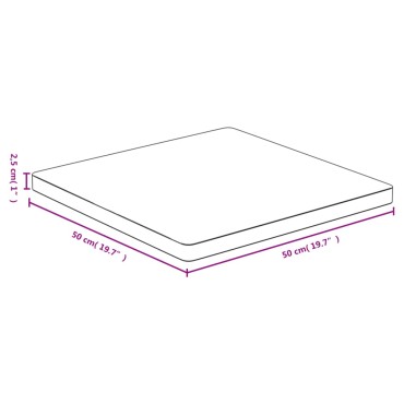 vidaXL Επιφάνεια Τραπεζιού 50x50x2,5cm από Μπαμπού 1 τεμ.