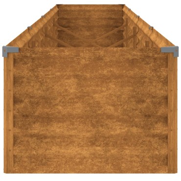 vidaXL Ζαρντινιέρα 386 x 50 x 36 εκ. από Ατσάλι Σκληρυθέν στον Αέρα
