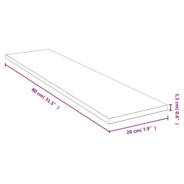 vidaXL Ράφι Τοίχου 80x20x1,5cm από Μπαμπού 1 τεμ.