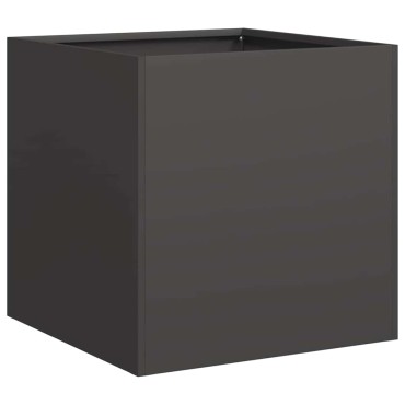 vidaXL Γλάστρα Μαύρη 40x40x40 cm από χάλυβα ψυχρής έλασης