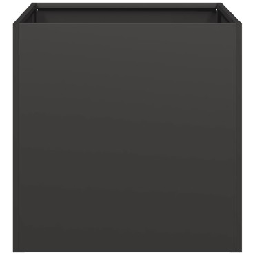 vidaXL Γλάστρα Μαύρη 40x40x40 cm από χάλυβα ψυχρής έλασης
