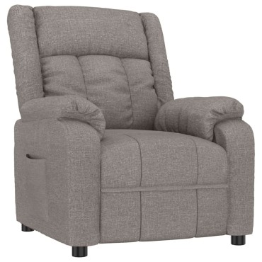 vidaXL Πολυθρόνα Ανακλινόμενη Taupe Υφασμάτινη 82x93x96cm 1 τεμ.