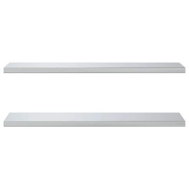 vidaXL Ράφια Τοίχου 2 τεμ. Ασημί 100x30x3cm Ανοξείδωτο Ατσάλι