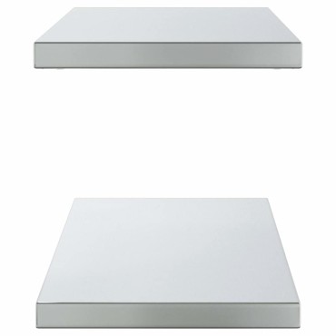 vidaXL Ράφια Τοίχου 2 τεμ. Ασημί 100x30x3cm Ανοξείδωτο Ατσάλι