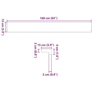vidaXL Περβάζια παραθύρων 2 τεμ. Αν. Καφέ 160x15x2εκ. Μασίφ Ξύλο Δρυός