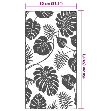 vidaXL Χαλί εξωτερικού χώρου ARAKIL Πράσινο 80x150 cm PP