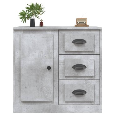 vidaXL Μπουφές Γκρι Σκυροδέματος 70x35,5x67,5cm Επεξεργασμένο Ξύλο 1 τεμ.