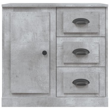 vidaXL Μπουφές Γκρι Σκυροδέματος 70x35,5x67,5cm Επεξεργασμένο Ξύλο 1 τεμ.