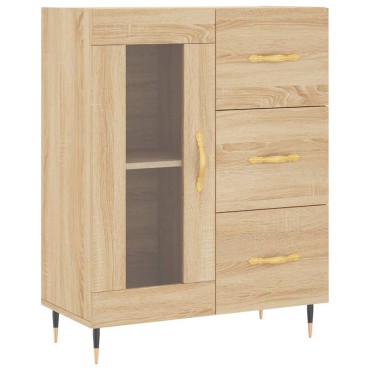 vidaXL Ντουλάπι Sonoma Δρυς 69,5x34x90cm από Επεξεργασμένο Ξύλο 1 τεμ.