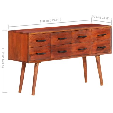 vidaXL Μπουφές 110x30x59cm από Μασίφ Ξύλο Μάνγκο 1 τεμ.