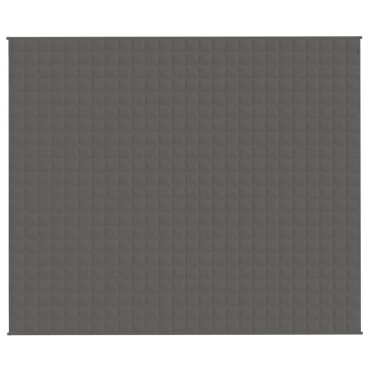 vidaXL Κουβέρτα Βαρύτητας Γκρι 220 x 260 εκ. 15 κ. Υφασμάτινη