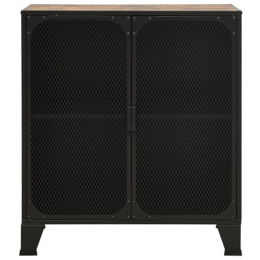 vidaXL Ντουλάπι Αποθήκευσης Ρουστίκ Καφέ 72x36x82cm Μέταλλο / MDF 1 τεμ.