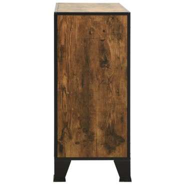 vidaXL Ντουλάπι Αποθήκευσης Ρουστίκ Καφέ 72x36x82cm Μέταλλο / MDF 1 τεμ.
