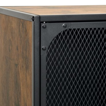 vidaXL Ντουλάπι Αποθήκευσης Ρουστίκ Καφέ 72x36x82cm Μέταλλο / MDF 1 τεμ.