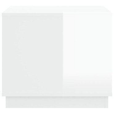 vidaXL Τραπεζάκι Σαλονιού Γυαλ. Λευκό 51x50x44cm Επεξεργ. Ξύλο 1 τεμ.