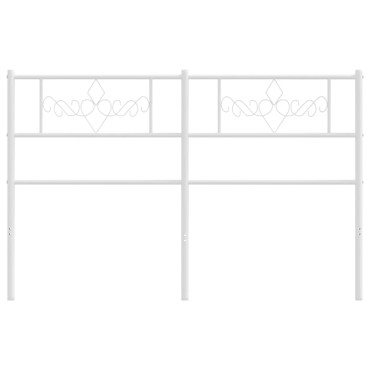 vidaXL Κεφαλάρι Λευκό Μεταλλικό 156x3x90cm 1 τεμ.
