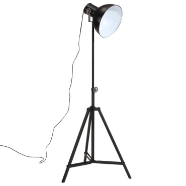 vidaXL Φωτιστικό Δαπέδου 25 W Μαύρο 61x61x90/150 εκ. Ε27