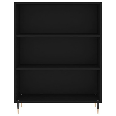vidaXL Βιβλιοθήκη Μαύρη 69,5x32,5x90cm από Επεξεργασμένο Ξύλο 1 τεμ.