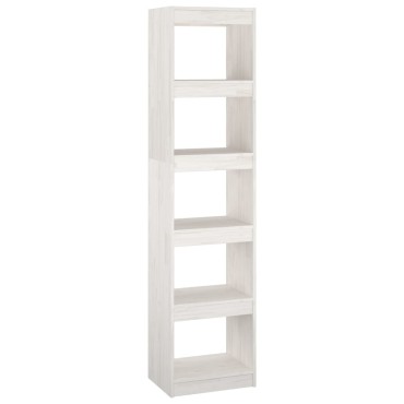vidaXL Βιβλιοθήκη/Διαχωριστικό Χώρου Λευκό 40x30x167,5cm Ξύλο Πεύκου 1 τεμ.