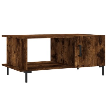 vidaXL Τραπεζάκι Σαλονιού Καπνιστή Δρυς 90x50x40cm Επεξεργασμ. Ξύλο 1 τεμ.