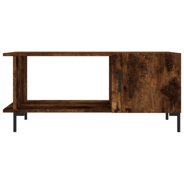 vidaXL Τραπεζάκι Σαλονιού Καπνιστή Δρυς 90x50x40cm Επεξεργασμ. Ξύλο 1 τεμ.