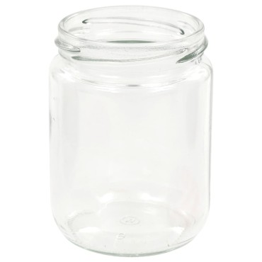 vidaXL Βάζα Μαρμελάδας 48 τεμ. 230 ml Γυάλινα με Κόκκινα/Λευκά Καπάκια
