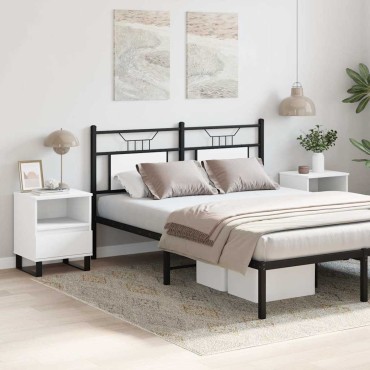vidaXL Κομοδίνα Λευκά 2 τεμ. 40x35x50cm από Επεξεργασμένο Ξύλο