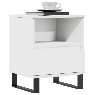 vidaXL Κομοδίνα Λευκά 2 τεμ. 40x35x50cm από Επεξεργασμένο Ξύλο