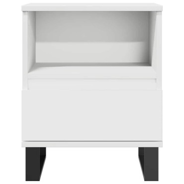 vidaXL Κομοδίνα Λευκά 2 τεμ. 40x35x50cm από Επεξεργασμένο Ξύλο