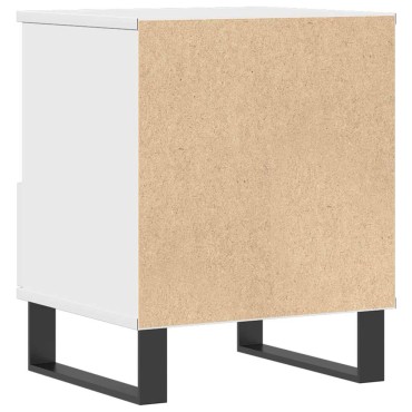vidaXL Κομοδίνα Λευκά 2 τεμ. 40x35x50cm από Επεξεργασμένο Ξύλο