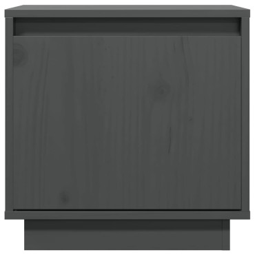 vidaXL Κομοδίνα 2 τεμ. Γκρι 40x30x40cm από Μασίφ Ξύλο Πεύκου