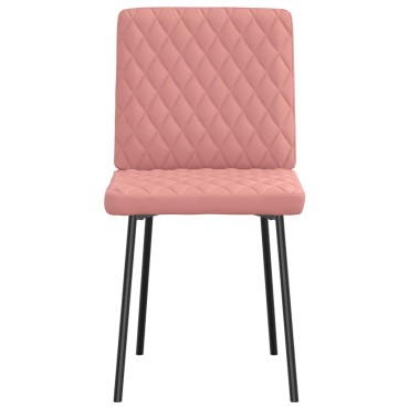 vidaXL Καρέκλες τραπεζαρίας 4 τεμ. Ροζ Faux Δέρμα 45x54x83cm