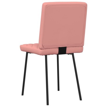 vidaXL Καρέκλες τραπεζαρίας 4 τεμ. Ροζ Faux Δέρμα 45x54x83cm