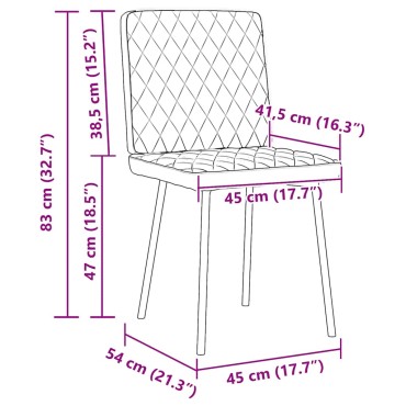 vidaXL Καρέκλες τραπεζαρίας 4 τεμ. Ροζ Faux Δέρμα 45x54x83cm
