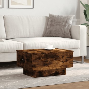 vidaXL Τραπεζάκι Σαλονιού Καπνιστή Δρυς 60x45x31cm Επεξ. Ξύλο 1 τεμ.