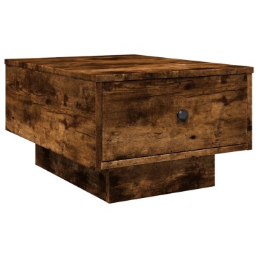 vidaXL Τραπεζάκι Σαλονιού Καπνιστή Δρυς 60x45x31cm Επεξ. Ξύλο 1 τεμ.