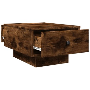 vidaXL Τραπεζάκι Σαλονιού Καπνιστή Δρυς 60x45x31cm Επεξ. Ξύλο 1 τεμ.