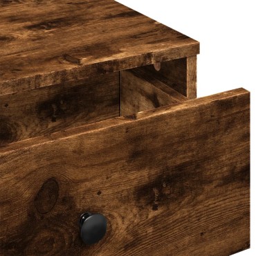 vidaXL Τραπεζάκι Σαλονιού Καπνιστή Δρυς 60x45x31cm Επεξ. Ξύλο 1 τεμ.