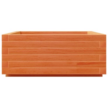 vidaXL Ζαρντινιέρα Καφέ Κεριού 60x60x26,5 εκ. από Μασίφ Ξύλο Πεύκου