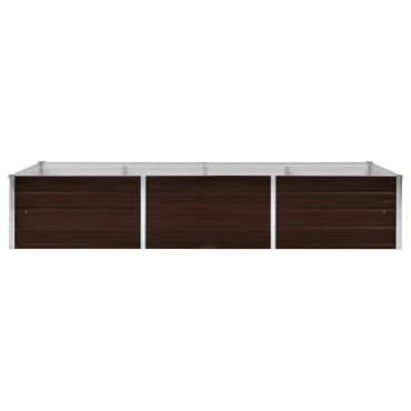 vidaXL Ζαρντινιέρα Υπερυψωμένη Καφέ 240x80x45 εκ. Γαλβανισμ. Χάλυβας